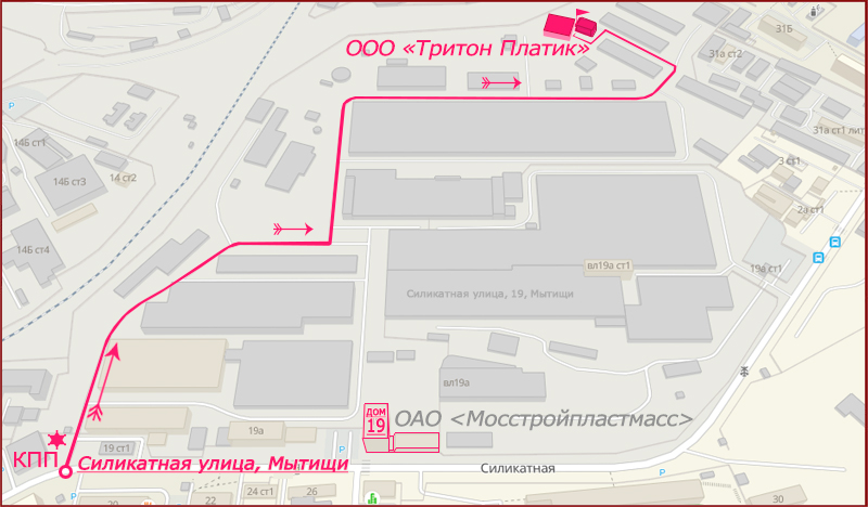 ООО Тритон Пластик - схема проезда Схема проезда в ООО Тритон Пластик